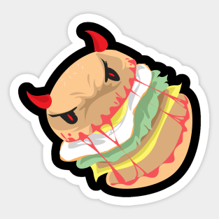 funny mounster burger Sticker